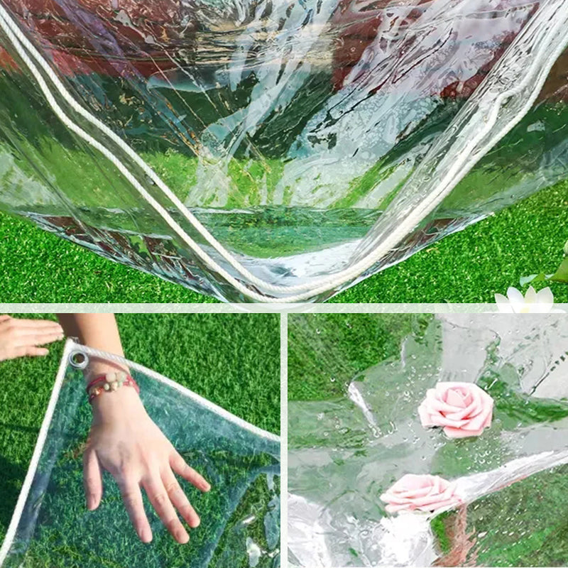 📢📢50 % Rabatt!! 🛡️🌧️Hochwertige, wetterfeste, transparente Planen (14 Mil)
