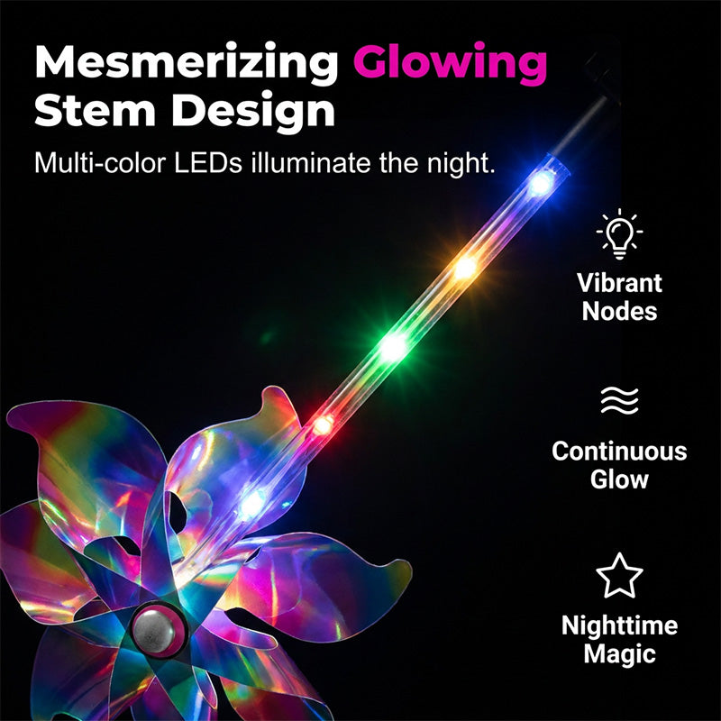 📢📢 50 % Rabatt!! + KOSTENLOSER VERSAND ⏰🌈Solarbetriebene Regenbogen-Windrad-Gartenleuchte 🌀