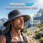 📢📢 50 % Rabatt!! 🥳 Neuheit 2026 👒☀️ Sonnenhut mit breiter Krempe & Nackenschutz-Cape – atmungsaktiv mit UV-Schutz 🏕️ perfekt für Gartenarbeit, Strand, Angeln, Golf, Wandern und heiße Sommertage 💚