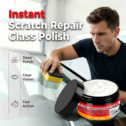 🔥🎁 2+1 GRATIS!!🥳 💞 50K+ VERKAUFT! 🚗✨Reparaturpaste für Kratzer im Autoglas mit Schwamm