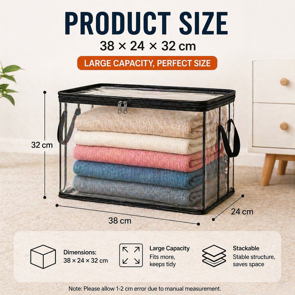 🔥Zeitlich begrenztes Angebot: 50 % Rabatt! 📦Große, strapazierfähige, dicke transparente Aufbewahrungstasche aus Kunststoff für Kleidung, Umzug und Lagerung