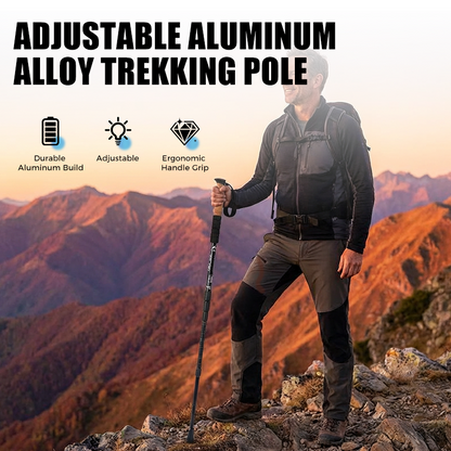 ⛰️ Verstellbarer Trekkingstock aus Aluminiumlegierung – Langlebig, stoßdämpfend, leicht 🌲