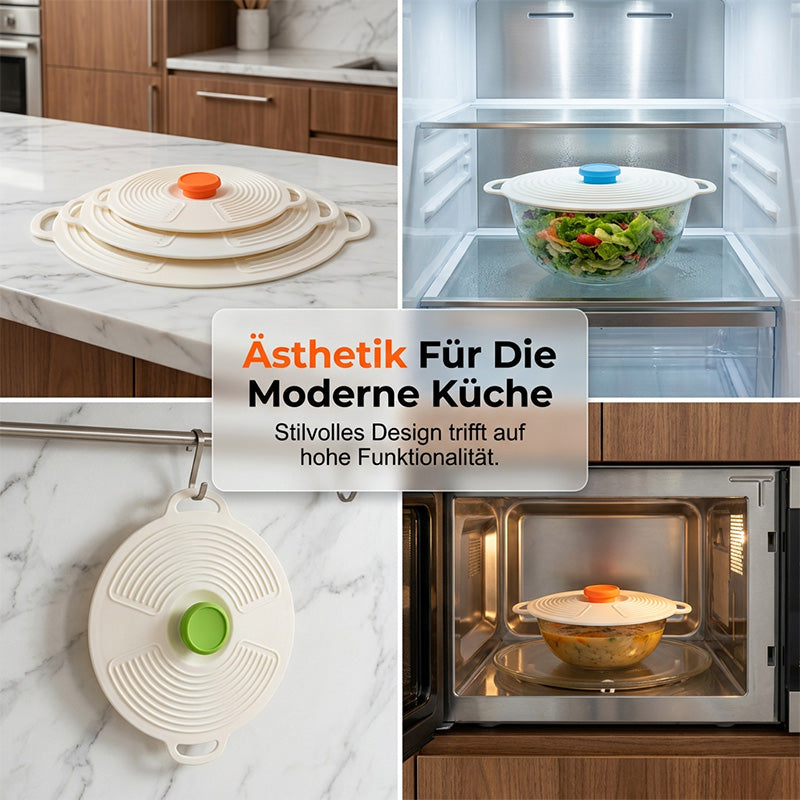 📢📢50 % Rabatt!!🥳🌍💚Lebensmittelechte wiederverwendbare Silikondeckel – Frischhalten & stark haftend
