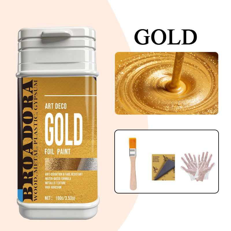 Hochhaftende Goldfolienfarbe für verschiedene Oberflächen