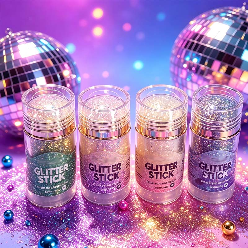 📢📢50 % Rabatt!!🥳 💞2+1 GRATIS!! 🎁✨Vielseitiger Glitzer-Gel-Stick mit grobem Glitzer – Einfache Anwendung für einen strahlenden Look 💖