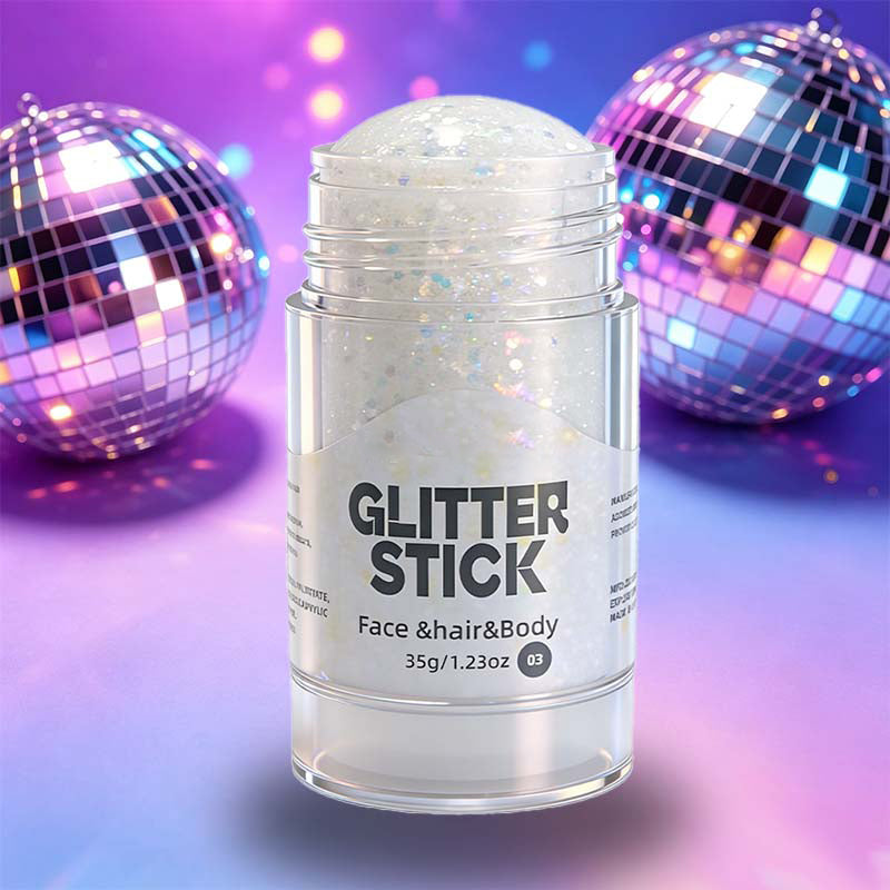 📢📢50 % Rabatt!!🥳 💞2+1 GRATIS!! 🎁✨Vielseitiger Glitzer-Gel-Stick mit grobem Glitzer – Einfache Anwendung für einen strahlenden Look 💖