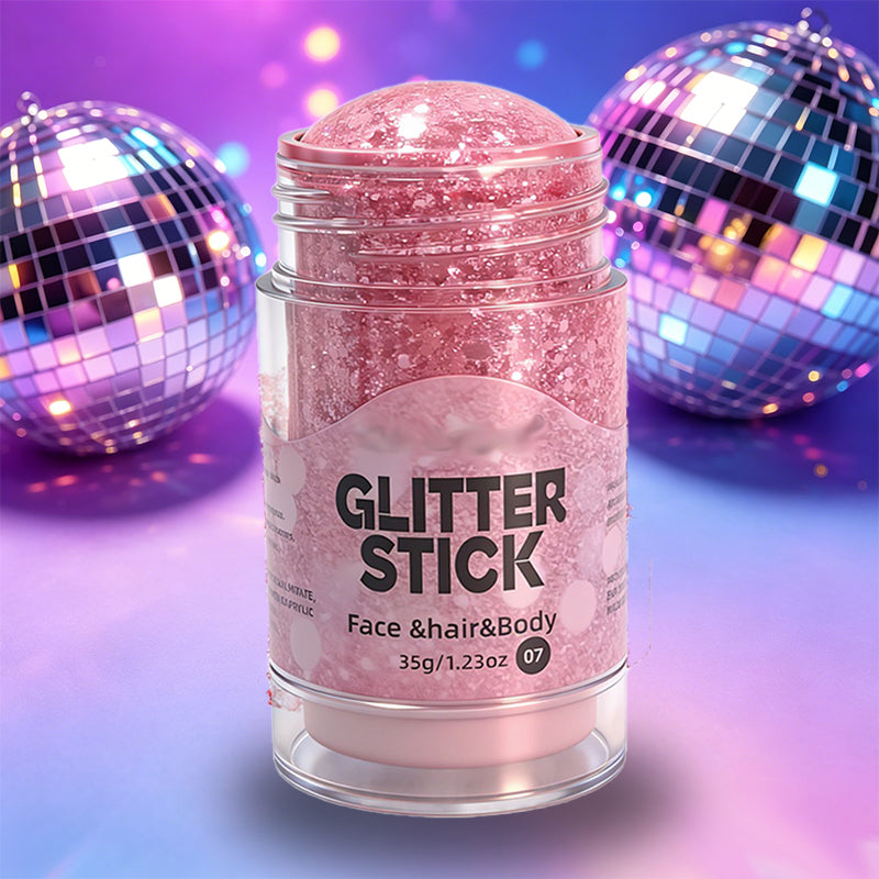 📢📢50 % Rabatt!!🥳 💞2+1 GRATIS!! 🎁✨Vielseitiger Glitzer-Gel-Stick mit grobem Glitzer – Einfache Anwendung für einen strahlenden Look 💖