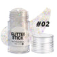 📢📢50 % Rabatt!!🥳 💞2+1 GRATIS!! 🎁✨Vielseitiger Glitzer-Gel-Stick mit grobem Glitzer – Einfache Anwendung für einen strahlenden Look 💖