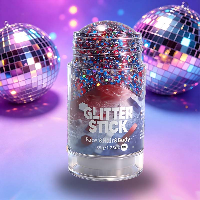 📢📢50 % Rabatt!!🥳 💞2+1 GRATIS!! 🎁✨Vielseitiger Glitzer-Gel-Stick mit grobem Glitzer – Einfache Anwendung für einen strahlenden Look 💖