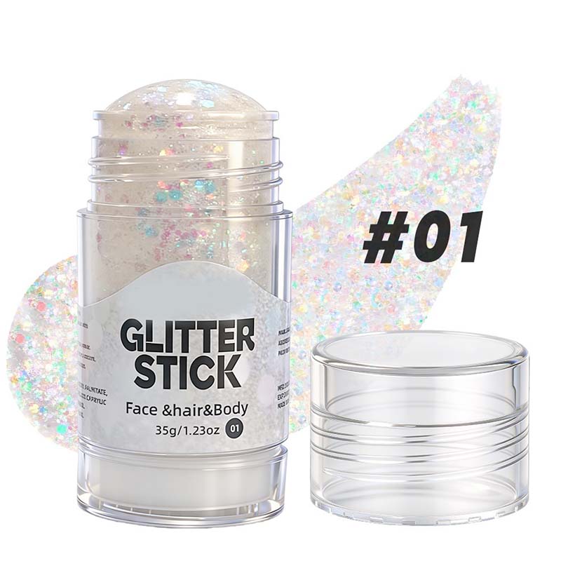 📢📢50 % Rabatt!!🥳 💞2+1 GRATIS!! 🎁✨Vielseitiger Glitzer-Gel-Stick mit grobem Glitzer – Einfache Anwendung für einen strahlenden Look 💖