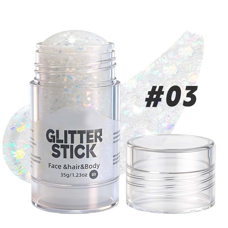 📢📢50 % Rabatt!!🥳 💞2+1 GRATIS!! 🎁✨Vielseitiger Glitzer-Gel-Stick mit grobem Glitzer – Einfache Anwendung für einen strahlenden Look 💖