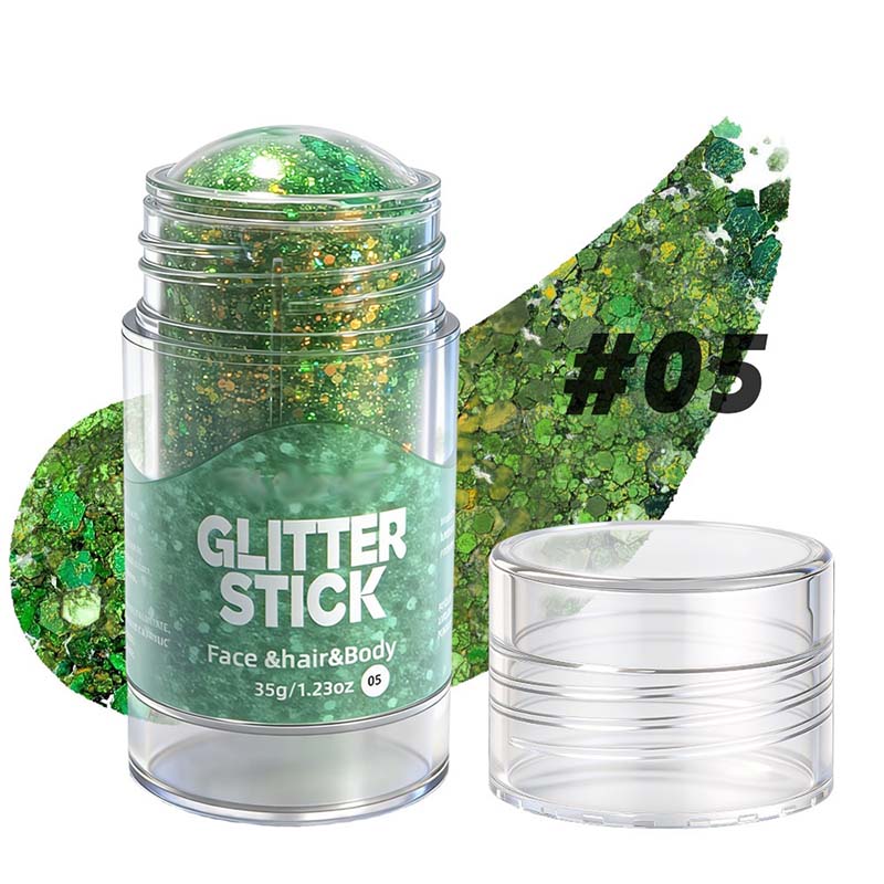 📢📢50 % Rabatt!!🥳 💞2+1 GRATIS!! 🎁✨Vielseitiger Glitzer-Gel-Stick mit grobem Glitzer – Einfache Anwendung für einen strahlenden Look 💖