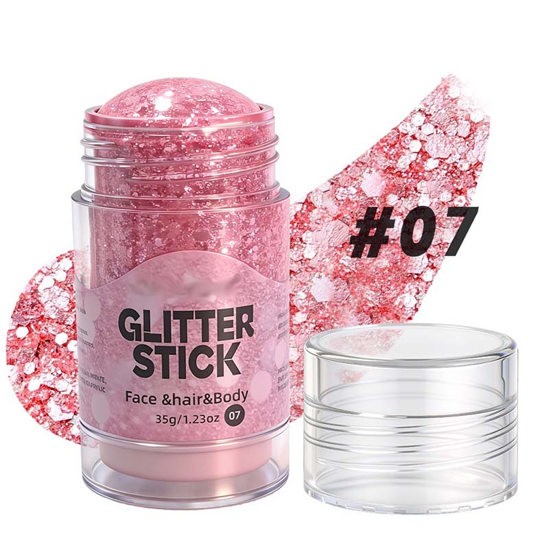 📢📢50 % Rabatt!!🥳 💞2+1 GRATIS!! 🎁✨Vielseitiger Glitzer-Gel-Stick mit grobem Glitzer – Einfache Anwendung für einen strahlenden Look 💖