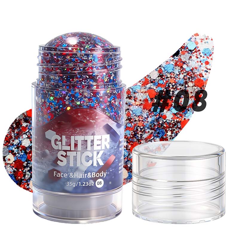📢📢50 % Rabatt!!🥳 💞2+1 GRATIS!! 🎁✨Vielseitiger Glitzer-Gel-Stick mit grobem Glitzer – Einfache Anwendung für einen strahlenden Look 💖