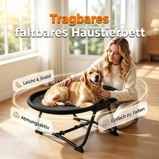📢📢50 % Rabatt!! + KOSTENLOSER VERSAND 🥳🐾Kühles Sommer-Haustierbett – Faltbare Liegefläche mit feuchtigkeitsableitendem Stoff🛏️💚