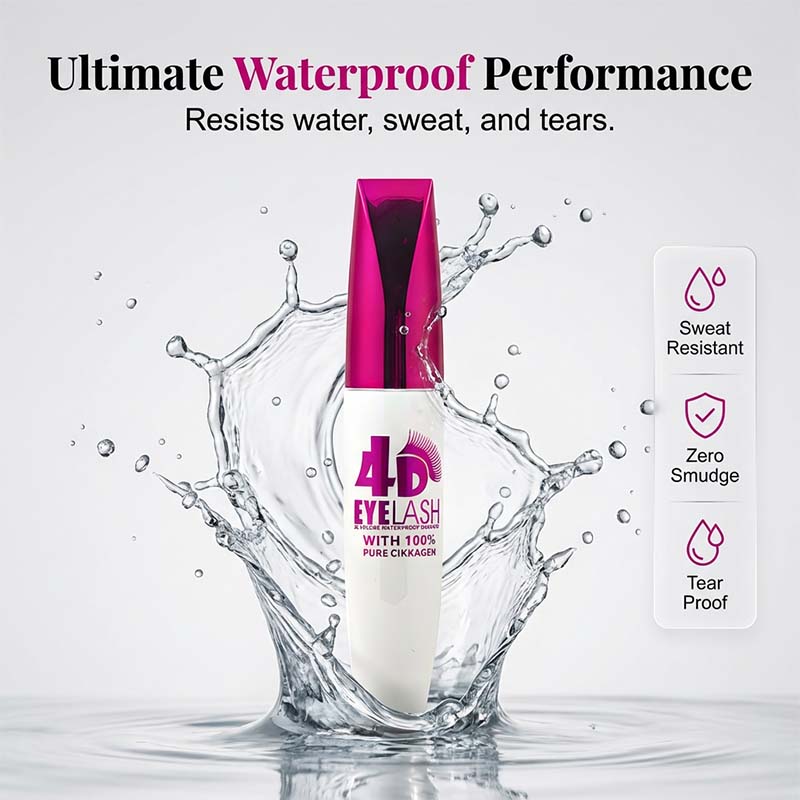 👁️ 4D Volumen Wimperntusche – Wasserfest, langanhaltend & für extra Länge und Dichte!