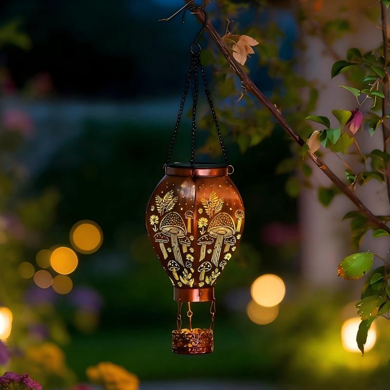🎈 50% RABATT! ⏰ Solar-Heißluftballon-Hängeleuchte aus Eisen – Wetterfest & mit Lichtprojektion – Filigranes Muster, perfekt für Garten & Terrasse – schafft magische Stimmung im Außenbereich ☀️🌿