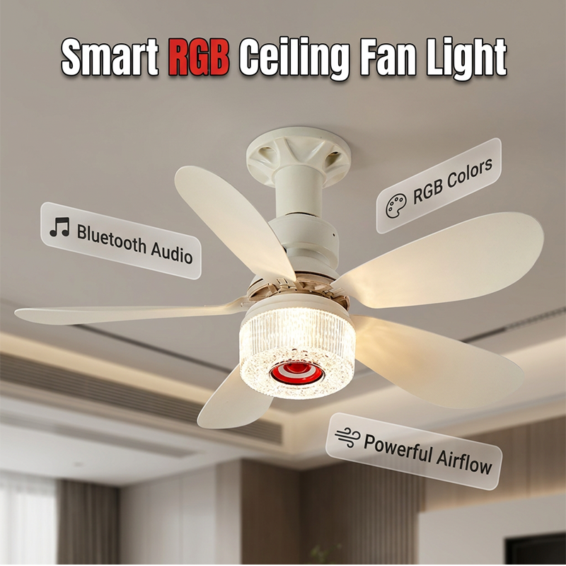 📢📢50 % RABATT!! ⏰3-in-1-Deckenventilator mit Licht und Bluetooth-Lautsprecher 🎵 Kühle Brise, sanftes Licht und angenehme Musik – Komfort den ganzen Tag 🛋️