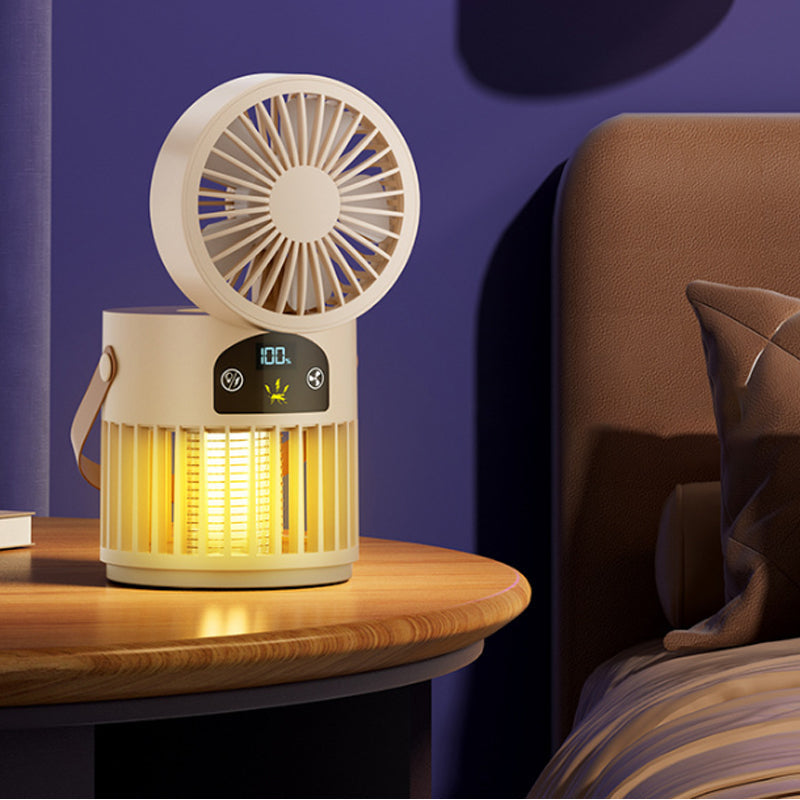 🔥Zeitlich begrenztes Angebot: 50 % Rabatt🔥 Tragbarer, wiederaufladbarer Ventilator mit UV-Insektenvernichter-Lampe