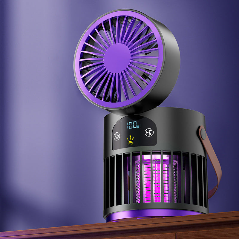 🔥Zeitlich begrenztes Angebot: 50 % Rabatt🔥 Tragbarer, wiederaufladbarer Ventilator mit UV-Insektenvernichter-Lampe