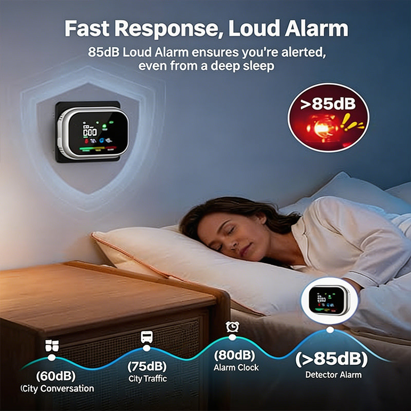 📢📢50 % Rabatt!!🏠✨Multigas‑Alarm mit LCD‑Display | CO‑, Gas‑ und Rauchmelder, Temperatur‑ und Luftfeuchtigkeitsüberwachung 中文