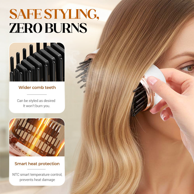 Kabelloser 2-in-1 Haarglättungs- und Lockenkamm