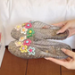 Transparente, glitzernde Damen-Slipper mit geschlossener Zehenpartie