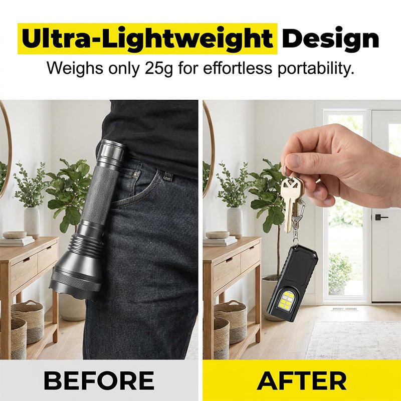 ⏳💥 Nur 3 Std. – 7,39 €!!🔥🧲 Mini-Schlüsselanhänger-Taschenlampe – Magnetfuß, USB-C, 3 Modi – hell & immer griffbereit! 🔦✨