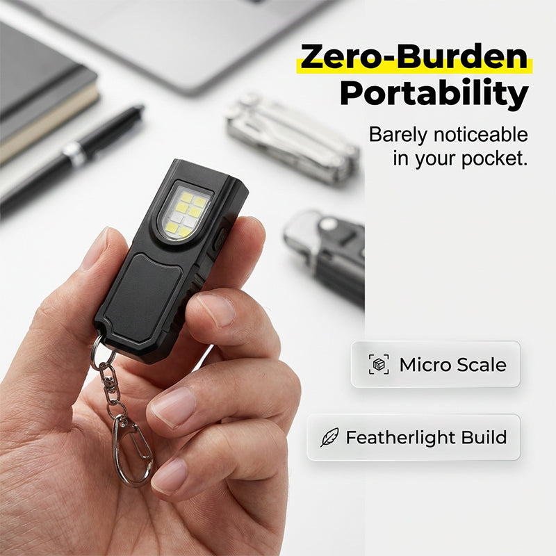 ⏳💥 Nur 3 Std. – 7,39 €!!🔥🧲 Mini-Schlüsselanhänger-Taschenlampe – Magnetfuß, USB-C, 3 Modi – hell & immer griffbereit! 🔦✨