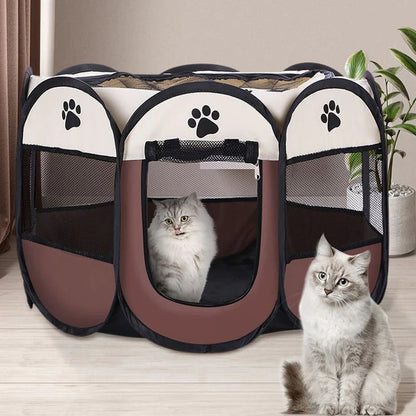 🐾🐕 JETZT 50 % RABATT! 🥳 Tragbares Sommer-Laufgitter für Haustiere – Leicht und faltbar – Belüftung aus Netzgewebe, Tür mit Reißverschluss – ideal für Reisen, Camping oder den Garten