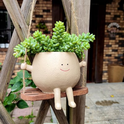 🎁💚Happy Swing Schaukelstuhl-Pflanzgefäß – Lassen Sie Ihre Pflanzen auf dem Schaukelstuhl "schaukeln"! 🏡