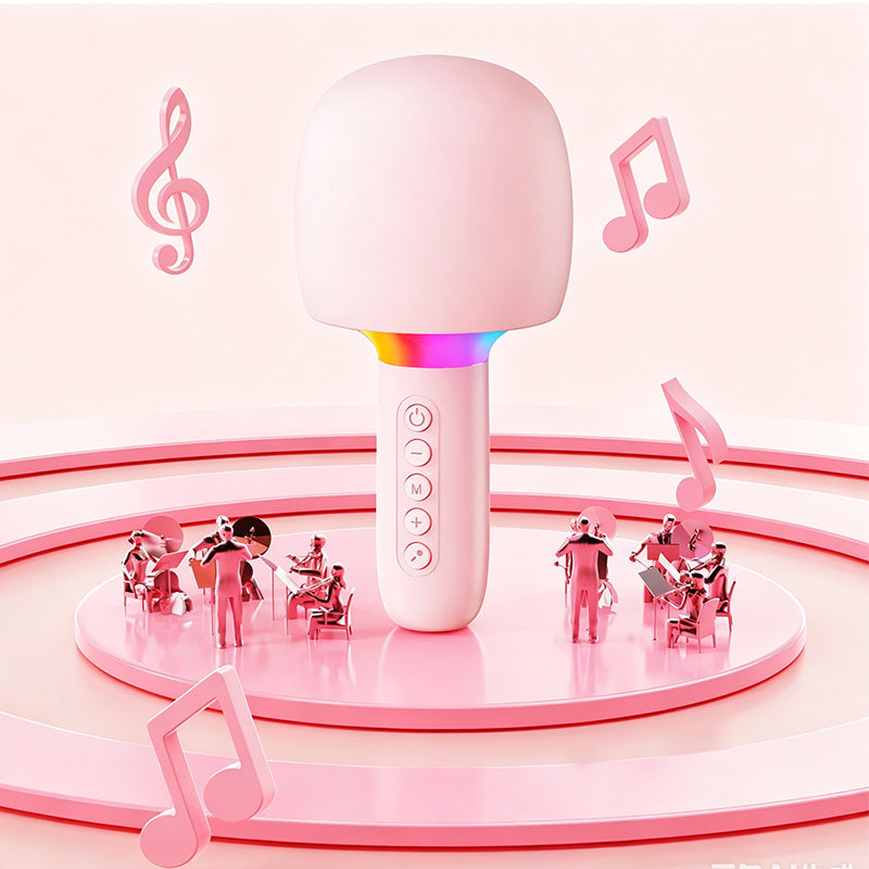 🎉🎶【50 % Rabatt!!】🎤✨ Kabelloses Karaoke-Mikrofon mit Lautsprecher | 3D-Sound & RGB-Beleuchtung 🥳