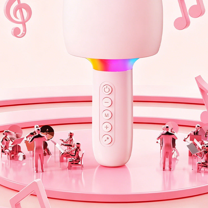 🎉🎶【50 % Rabatt!!】🎤✨ Kabelloses Karaoke-Mikrofon mit Lautsprecher | 3D-Sound & RGB-Beleuchtung 🥳