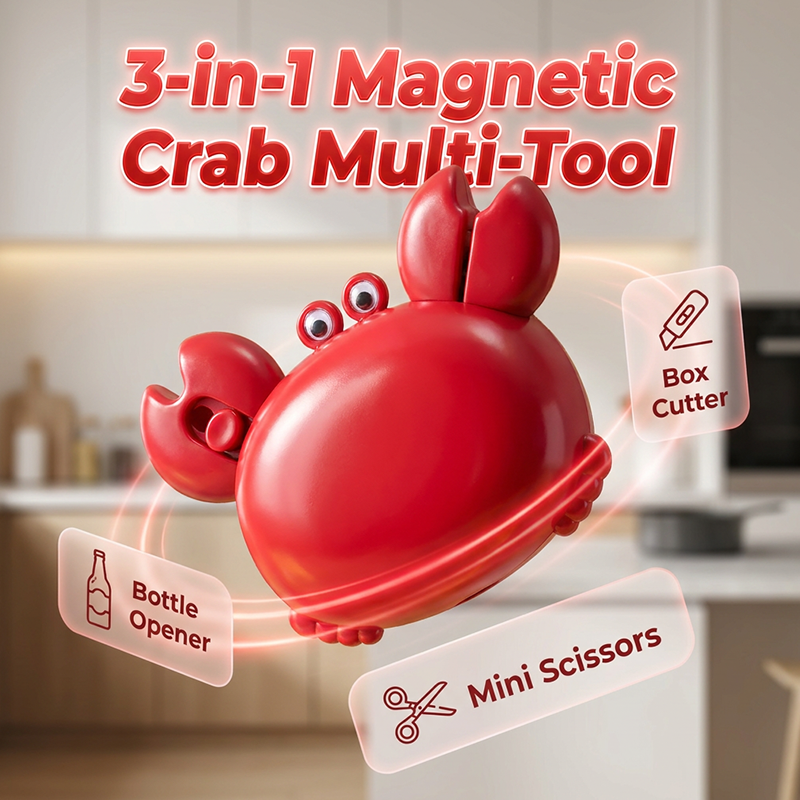 📢📢50% RABATT!! ⏰Multifunktionaler magnetischer Flaschenöffner in Form einer Krabbe