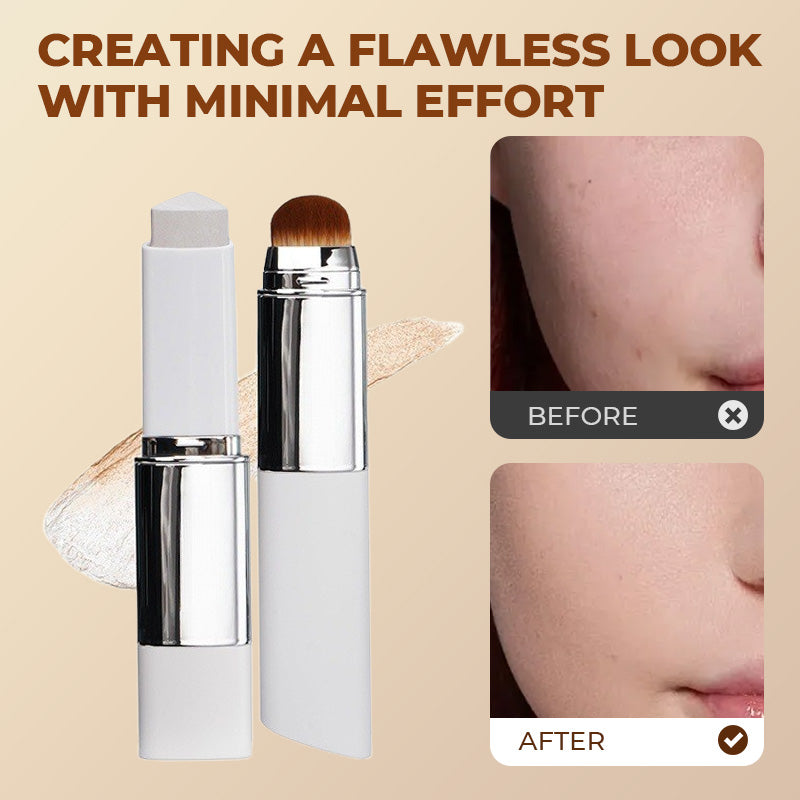 🎉[OFFIZIELLES PRODUKT] 🎉Cover Cream Stick V mit abnehmbarem Pinsel – Koreanische Skin-Color-Changing-Foundation-Stick mit Kollagenkapseln (12,7 g)