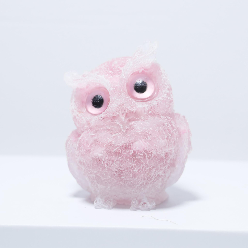 🎁🦉 Natürlicher Kristall-Edelstein-Harz-Eulen-Dekor – Handgefertigter Tischornament für zu Hause, Büro, Auto & Hochzeit