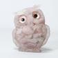 🎁🦉 Natürlicher Kristall-Edelstein-Harz-Eulen-Dekor – Handgefertigter Tischornament für zu Hause, Büro, Auto & Hochzeit