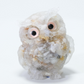 🎁🦉 Natürlicher Kristall-Edelstein-Harz-Eulen-Dekor – Handgefertigter Tischornament für zu Hause, Büro, Auto & Hochzeit