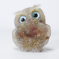 🎁🦉 Natürlicher Kristall-Edelstein-Harz-Eulen-Dekor – Handgefertigter Tischornament für zu Hause, Büro, Auto & Hochzeit