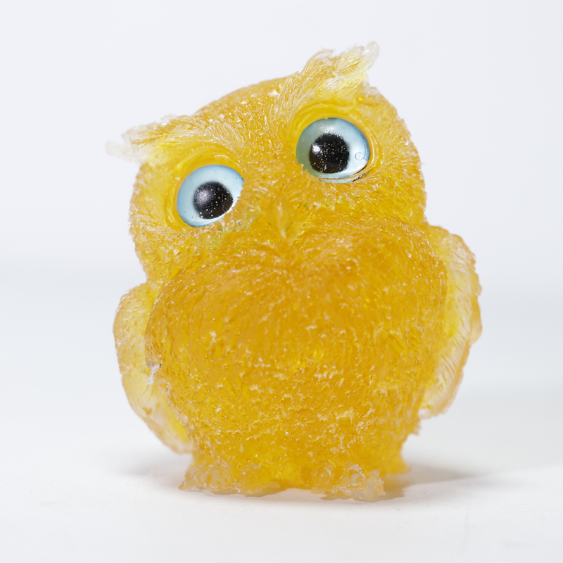 🎁🦉 Natürlicher Kristall-Edelstein-Harz-Eulen-Dekor – Handgefertigter Tischornament für zu Hause, Büro, Auto & Hochzeit