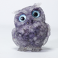 🎁🦉 Natürlicher Kristall-Edelstein-Harz-Eulen-Dekor – Handgefertigter Tischornament für zu Hause, Büro, Auto & Hochzeit