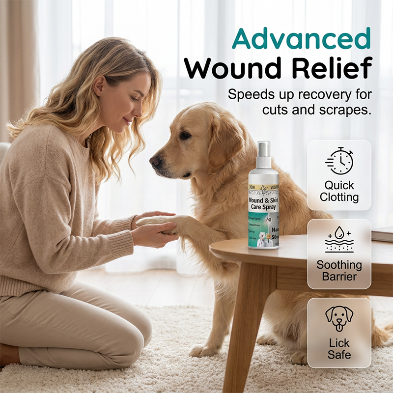 🔥2+1 GRATIS!!🐾✨ Wund- und Hautpflegespray für Hunde und Katzen – Beruhigt Schnitte und Schürfwunden in Sekunden 🐶