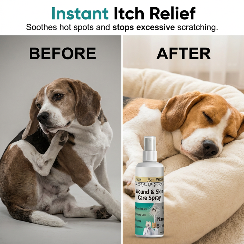 🔥2+1 GRATIS!!🐾✨ Wund- und Hautpflegespray für Hunde und Katzen – Beruhigt Schnitte und Schürfwunden in Sekunden 🐶