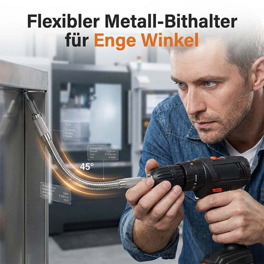 📢📢50 % Rabatt!! ⏰🛠️ Flexible Bohrer- & Schraubendreher-Verlängerungswelle aus Metall