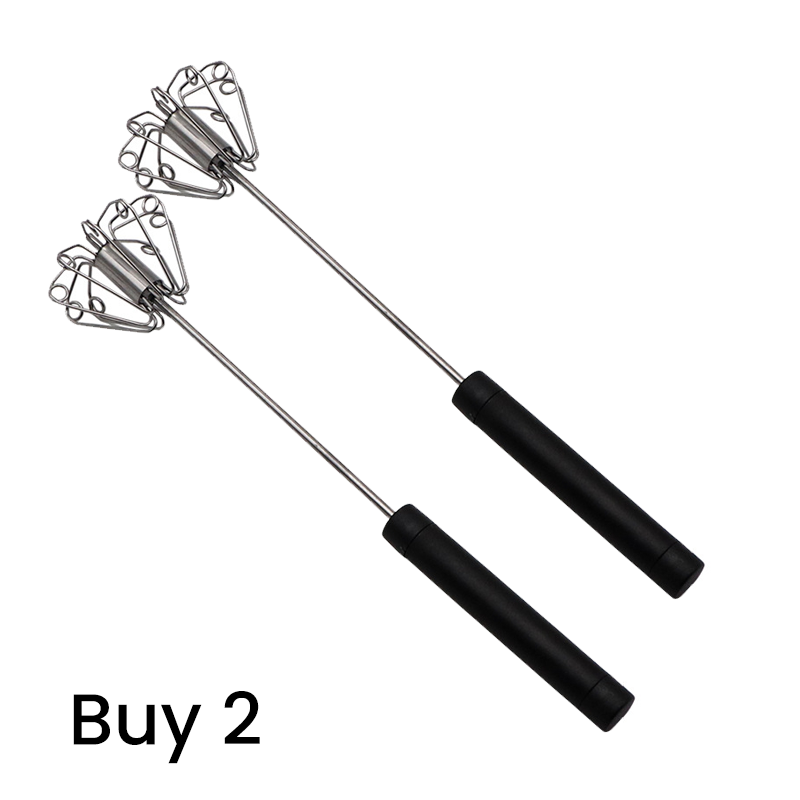 🥚 2 kaufen, 1 gratis! 🔥 Halbautomatischer Edelstahl-Schneebesen, schnell, perfekt für Eier, Teig & Sahne 🍳