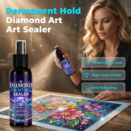 🔥🎁 2+1 GRATIS!!🥳 💞 50K+ VERKAUFT! ⚡💎 Diamond Art Sealer – versiegelt die Perlen, glänzendes Finish, trocknet schnell und ist langanhaltend.