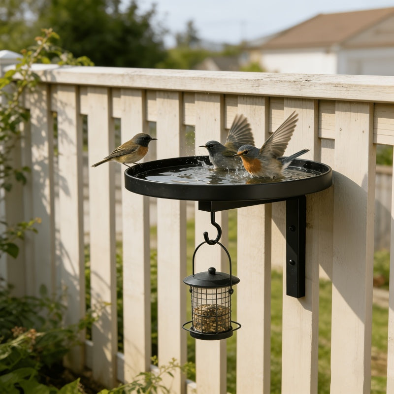 📢Mid-Season Sale: −50% nur für kurze Zeit⏰🐦 Wandmontierter Eisen-Vogeltränke & Futterhaus – dekoratives Kunsthandwerk für Garten, Terrasse & Balkon 🌿🌸