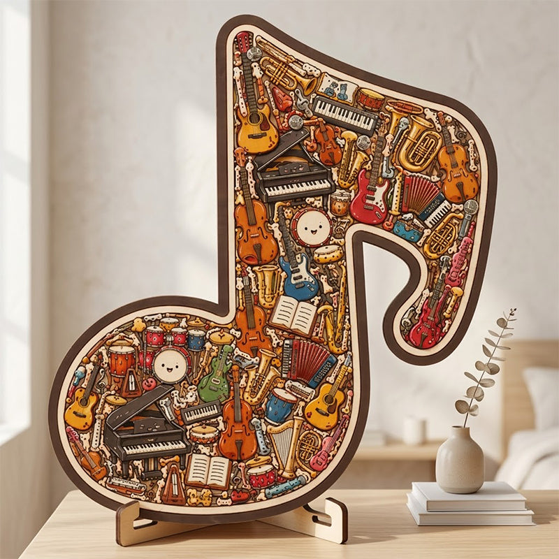📢📢50 % Rabatt!!🥳 💞 50K+ VERKAUFT! ⚡🧩Holzpuzzle in Form einer Musiknote