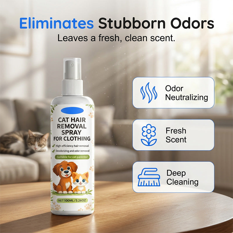 Pet Hair Removal Spray for Fabrics and Clothing