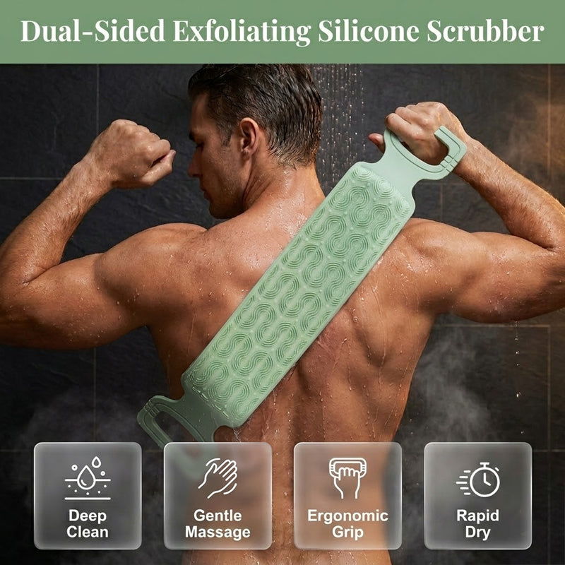 🔥🏆 2+1 GRATIS!! 🛁🧼 Tiefenreinigende Silikon‑Rückenbürste